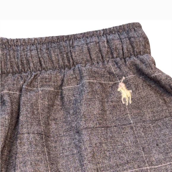 Polo Ralph Lauren Sleepwear Gray Windowpane Plaid Lounge Pants Pockets Small - Picture 5 of 11